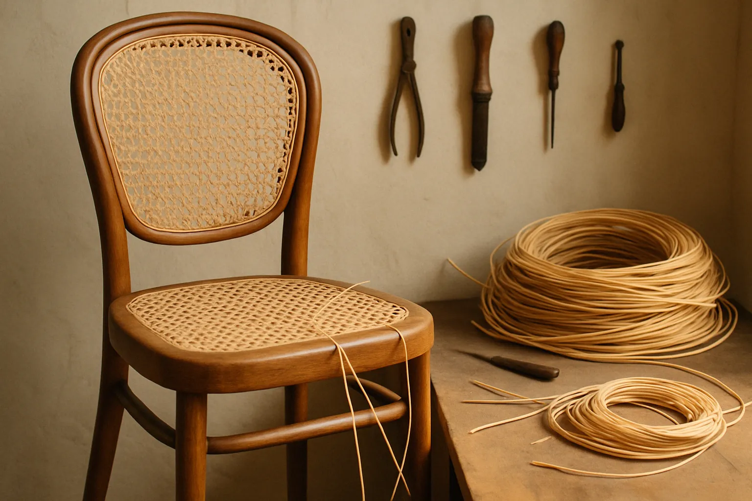 Cannage de chaise en Dordogne